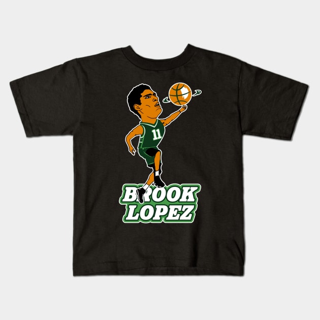 Brook Lopez Fan Design Kids T-Shirt by darklordpug